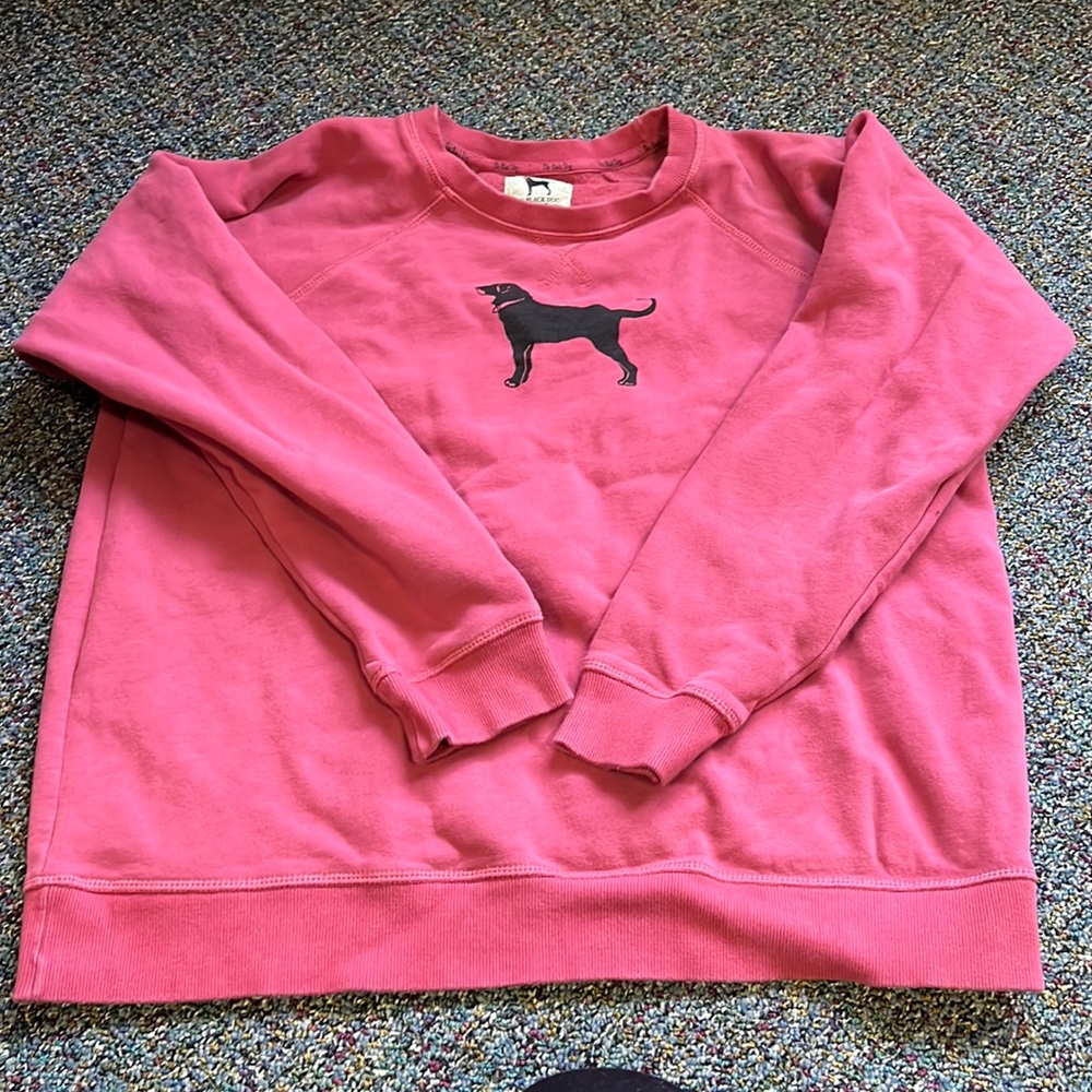 The Black Dog red crew neck. Size XL.
